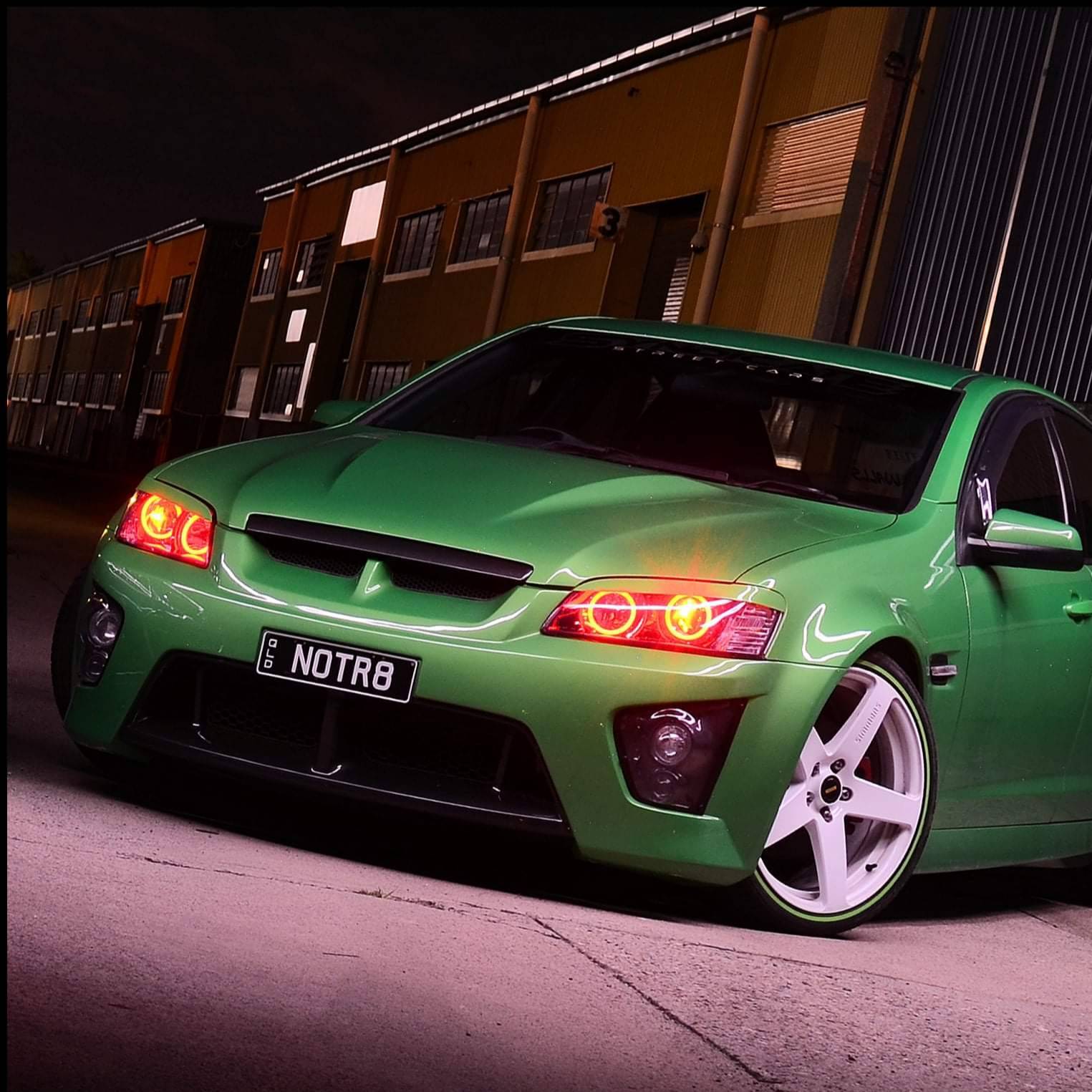 Holden VE Series 1 Headlights Red angel eye halo lights by Spectrum Angel Eyes