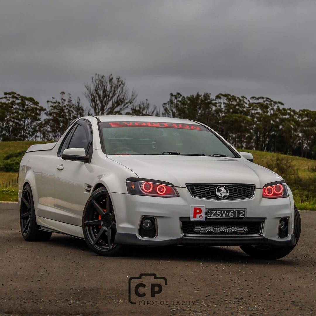 Holden VE Series 2 Black DRL Headlights Red Rings