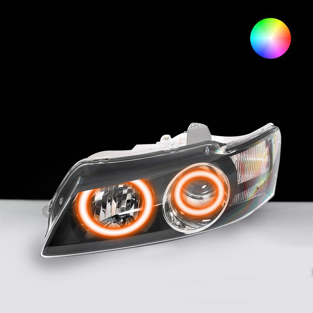 Holden VY Berlina Calais HSV Headlights Orange angel eye halo lights by Spectrum Angel Eyes