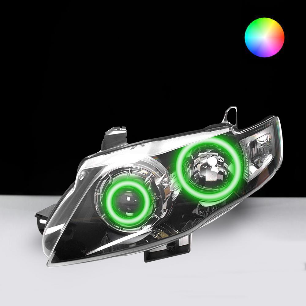 Ford FG MK2 G6 XT FPV Headlights with blue LED angel eye halo lights by Spectrum