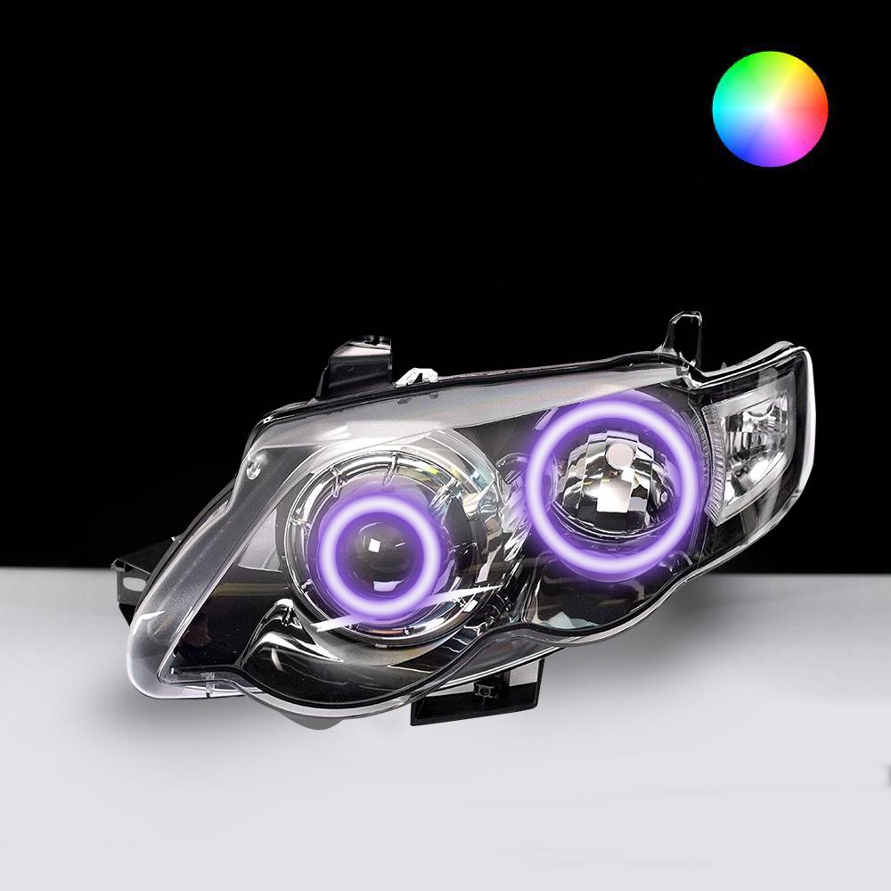 Ford FG XR6 XR8 MK2 Headlights LED angel eye lights by Spectrum Angel Eyes