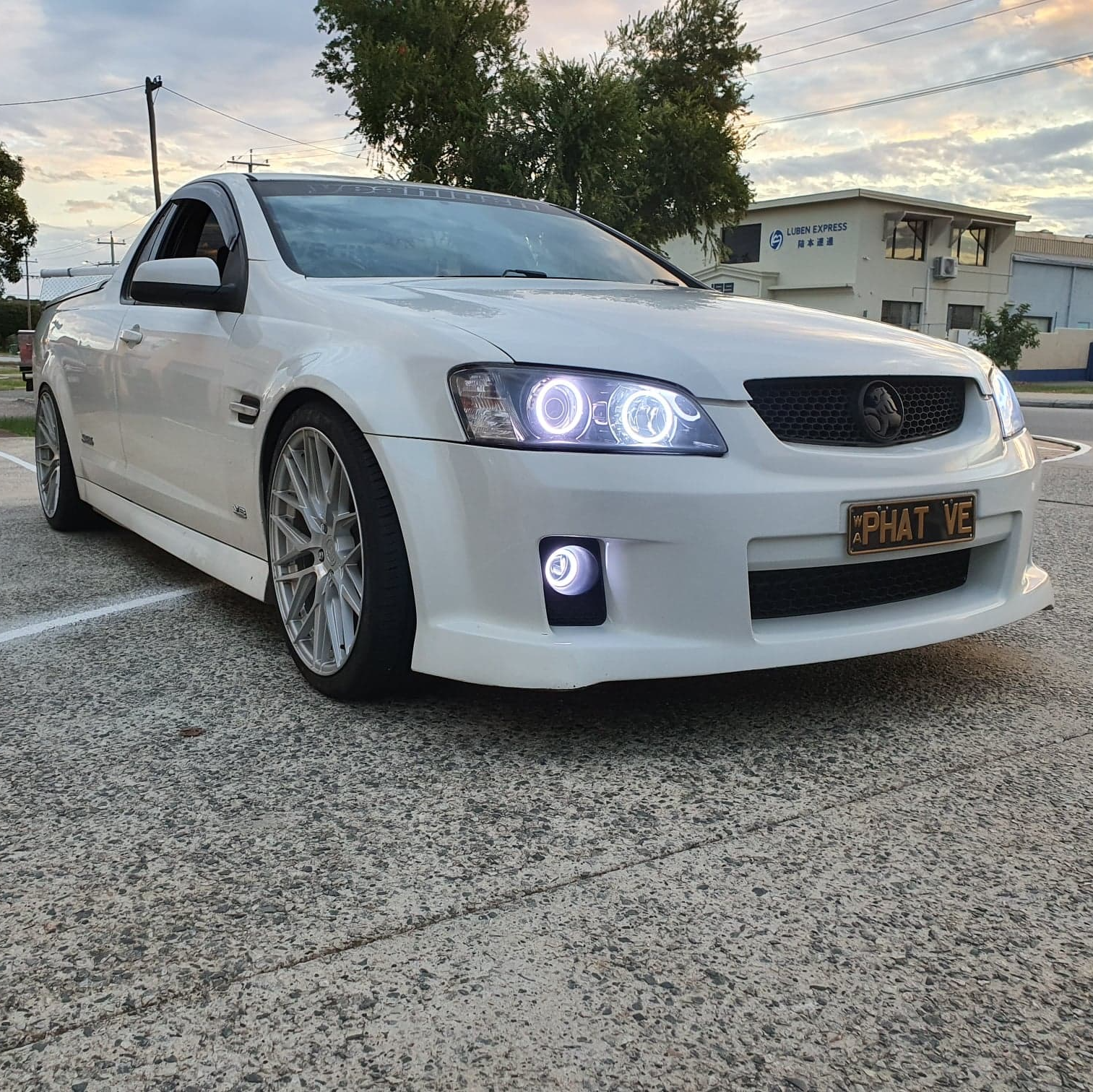 Holden VE Series 1 Headlights with white LED angel eye halo lights by Spectrum
