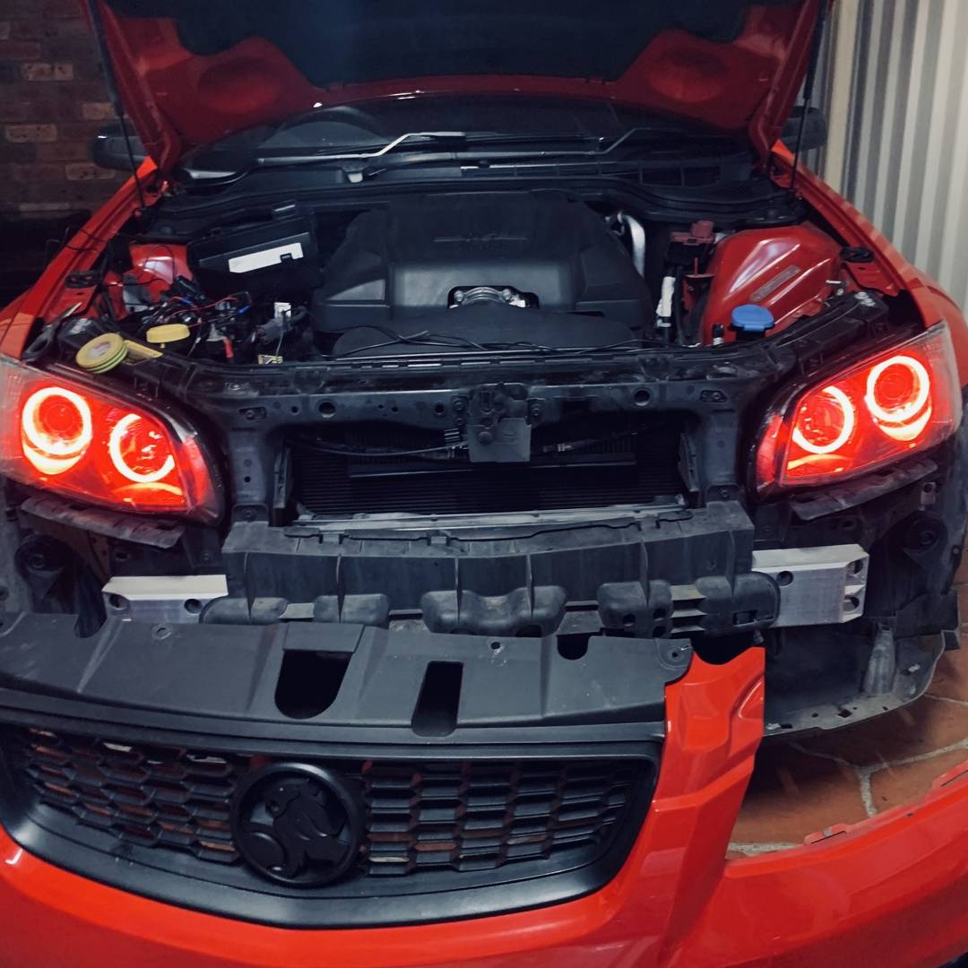 Holden VE Series 2 Headlights front bumper removal angel eye halo lights by Spectrum Angel Eyes