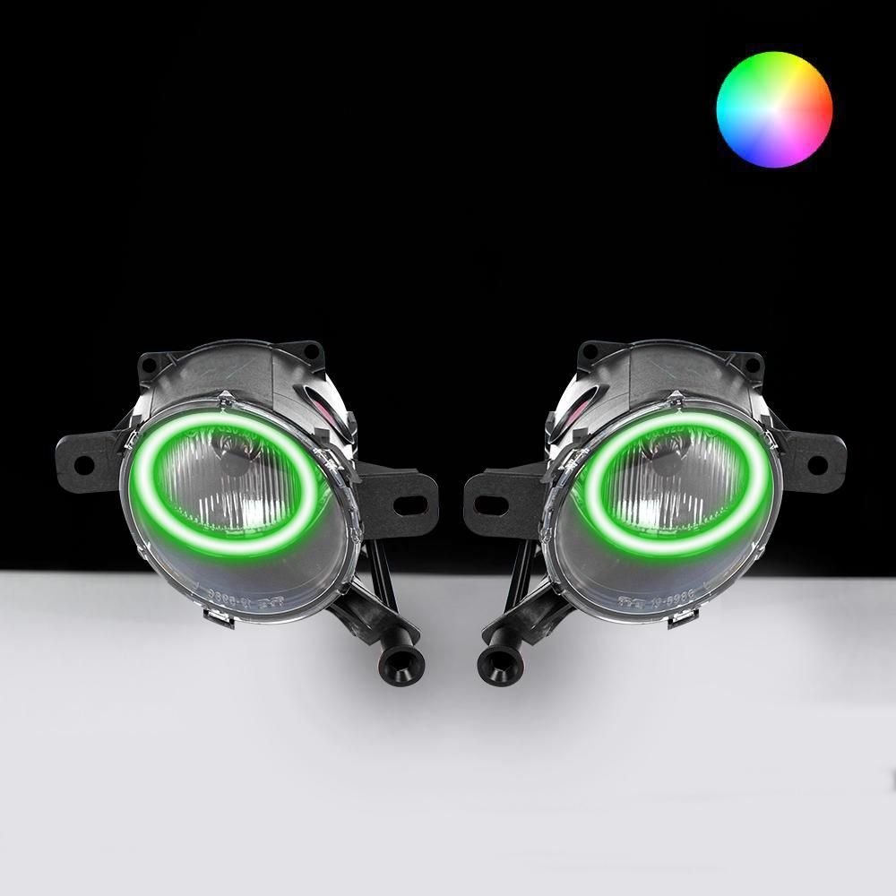 Holden VF Fog Lights with green LED angel eye halo lights by Spectrum