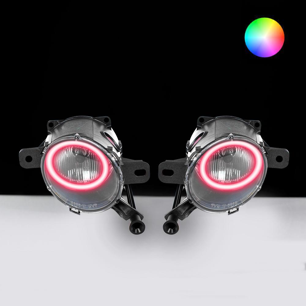 Holden VF Fog Lights with purple LED angel eye halo lights by Spectrum