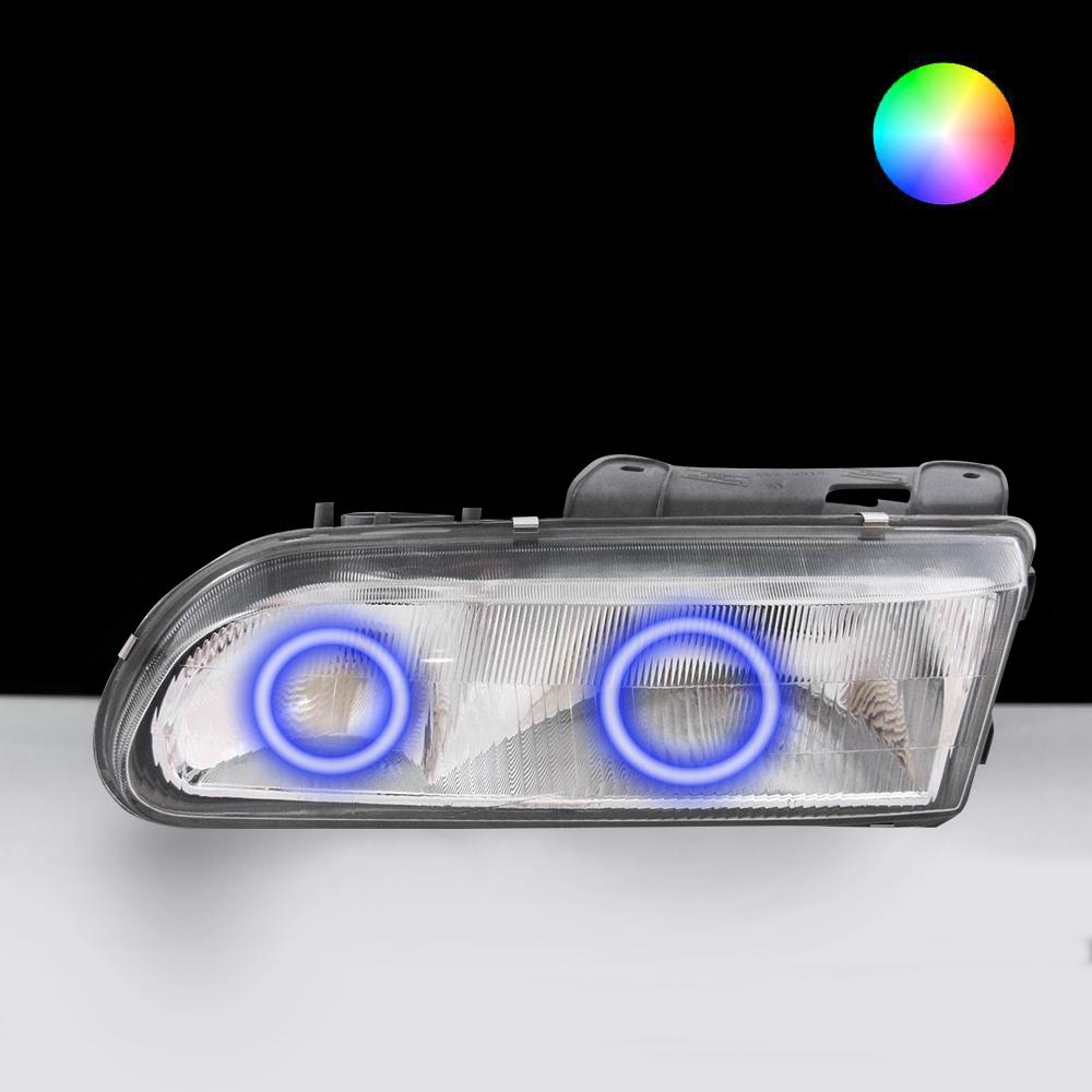Holden VS Commodore with blue LED halo headlights by Spectrum Angel Eyes