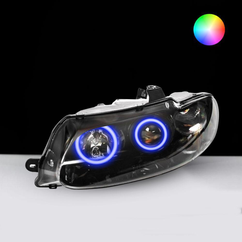 Holden VT Altezza Headlights with blue LED angel eye halo lights by Spectrum