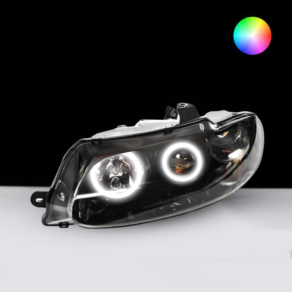 Holden VT Altezza Headlights with white LED angel eye halo lights by Spectrum