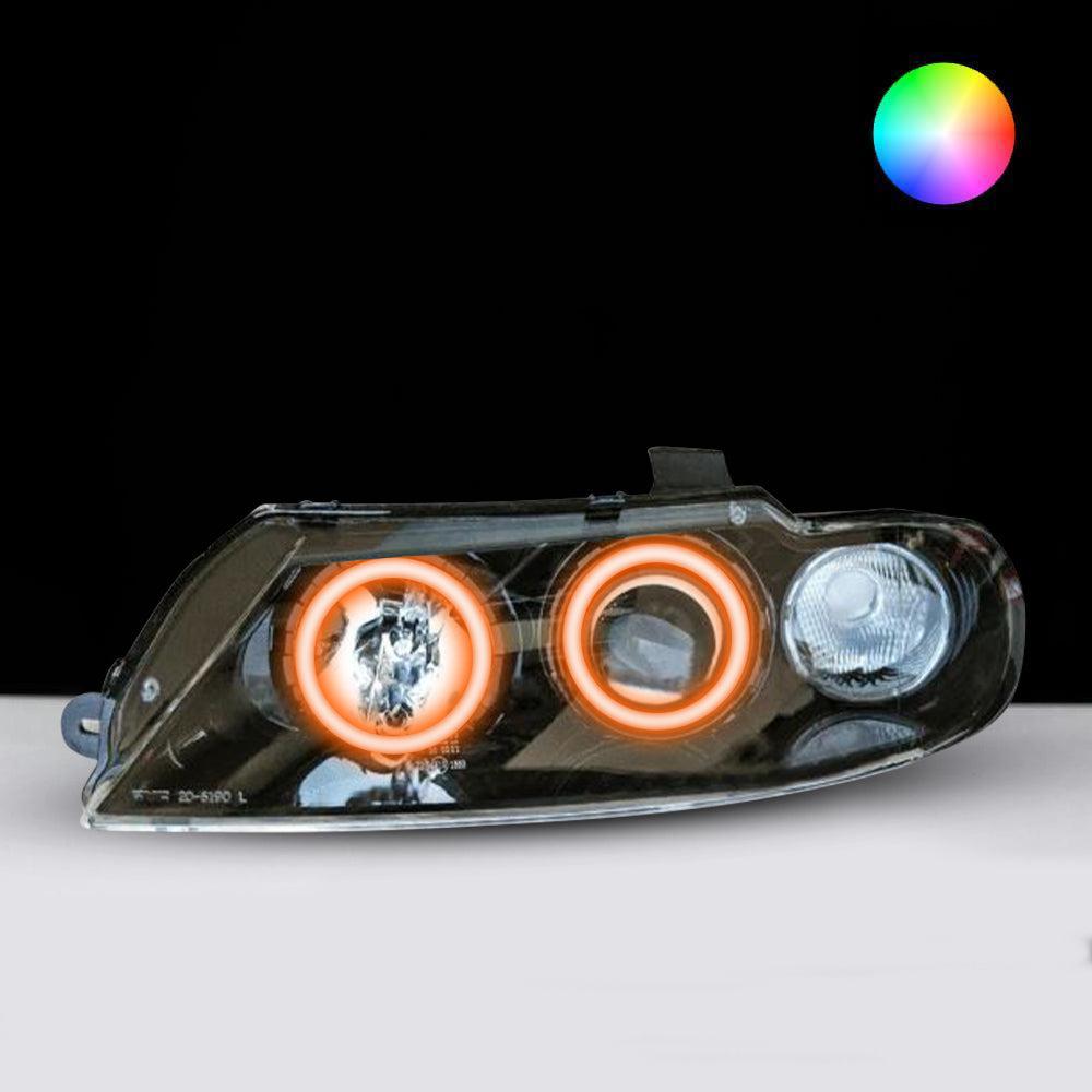 Holden VX Berlina/Calais/HSV Altezza Headlights with orange LED angel eye halo lights by Spectrum