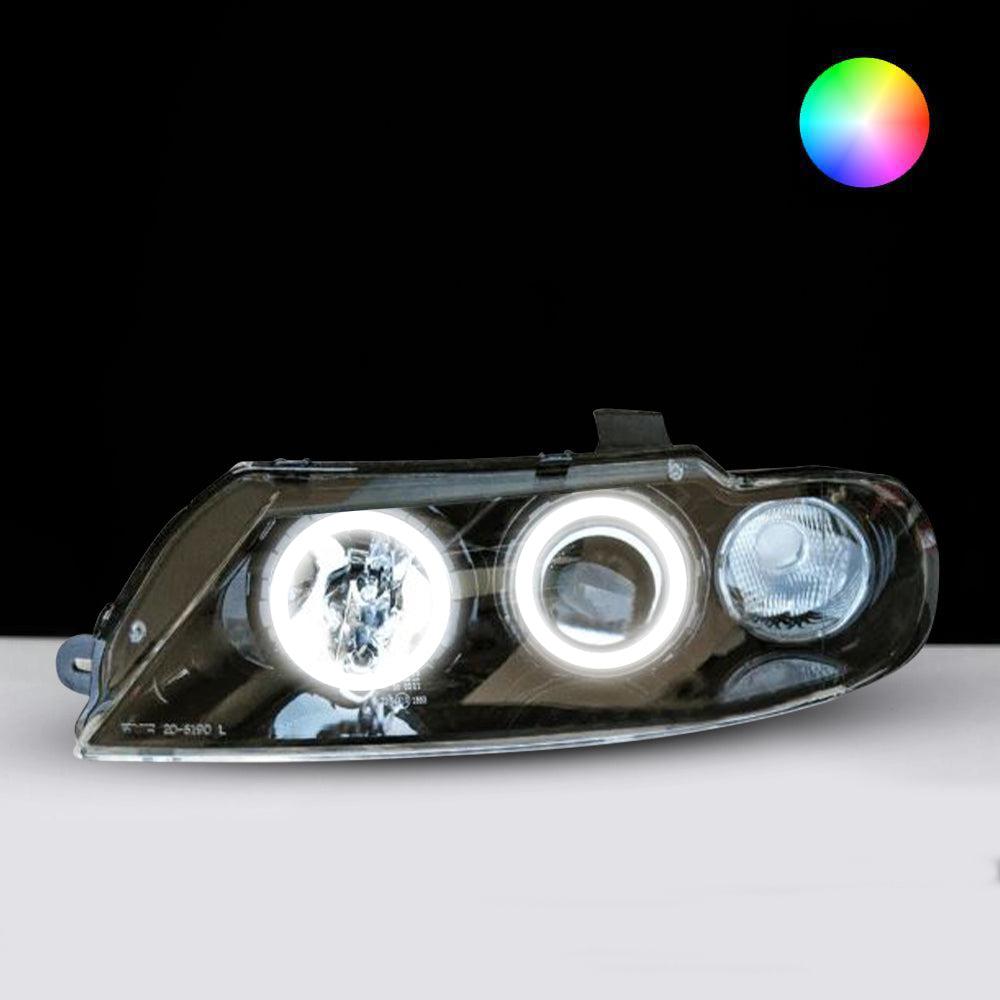 Holden VX Berlina/Calais/HSV Altezza Headlights with white LED angel eye halo lights by Spectrum