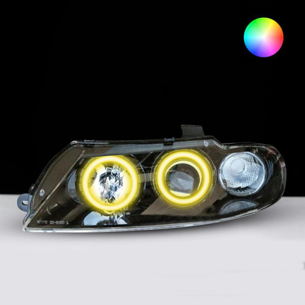 Holden VX Berlina/Calais/HSV Altezza Headlights with yellow LED angel eye halo lights by Spectrum