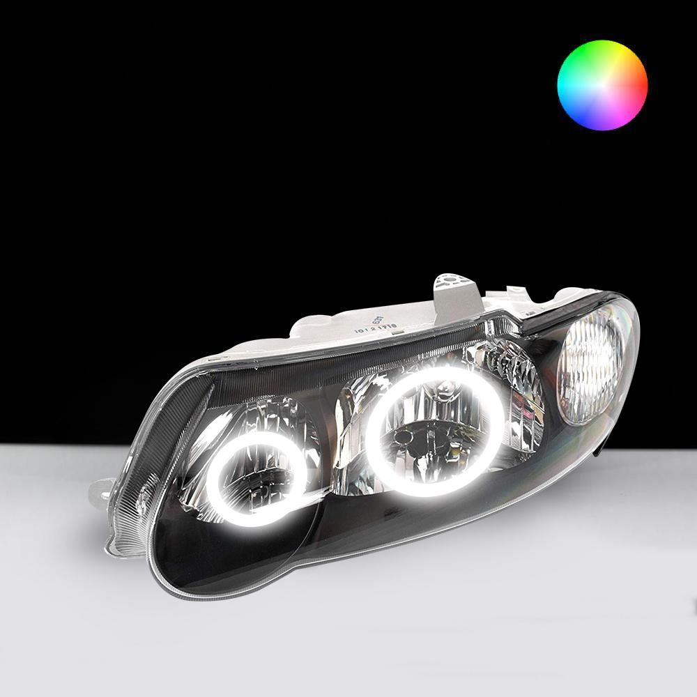Holden VX Headlights with white LED angel eye halo lights by Spectrum