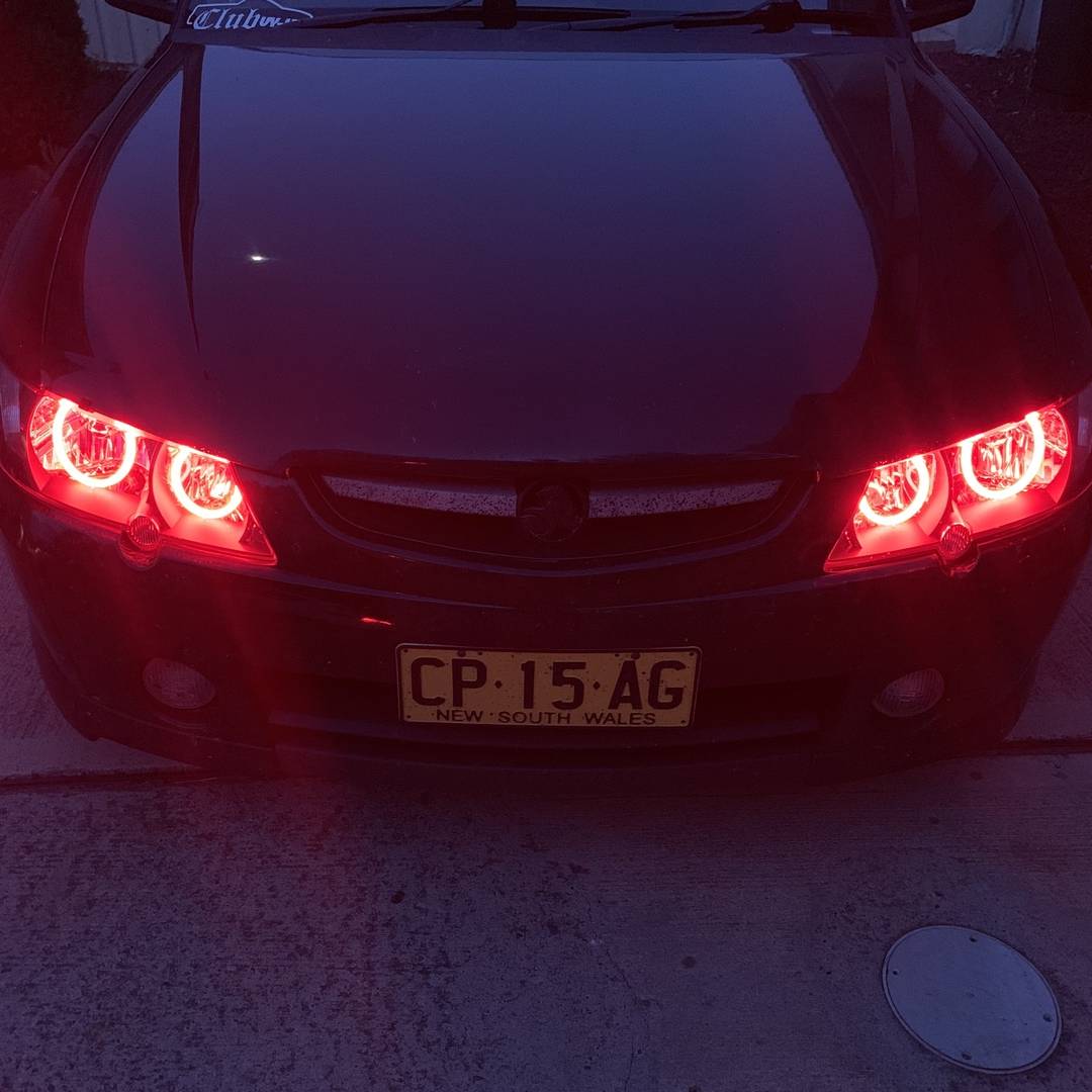 Holden VY SS Headlights LED angel eye lights by Spectrum Angel Eyes