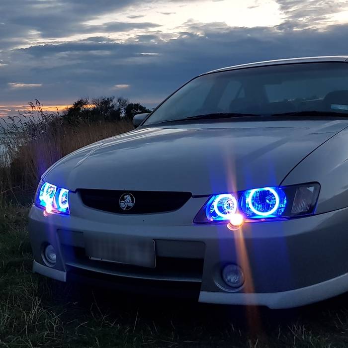 Holden VY SS Headlights LED angel eye lights by Spectrum Angel Eyes