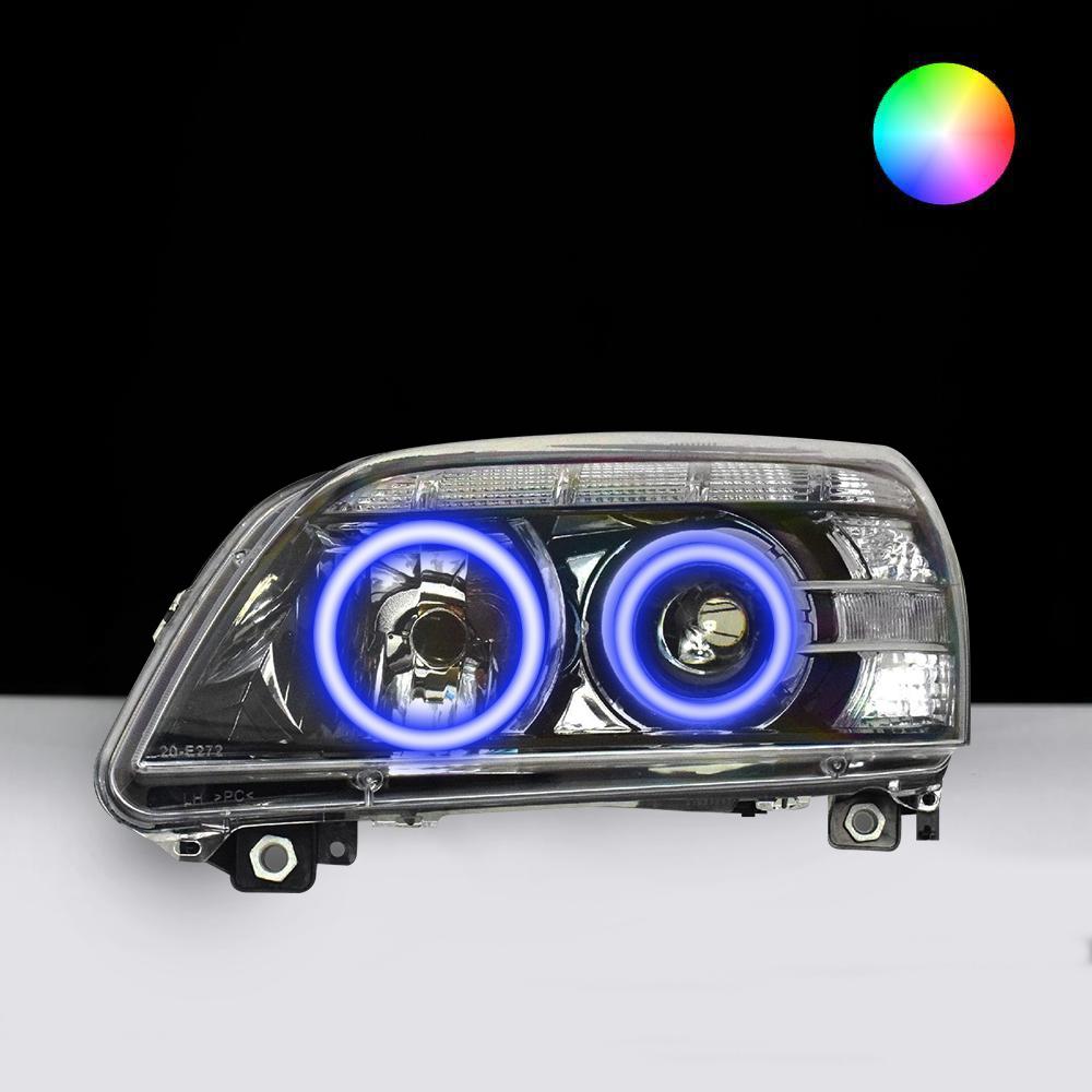 Holden WM/Statesman/Caprice/Grange Headlights with blue LED angel eye halo lights by Spectrum