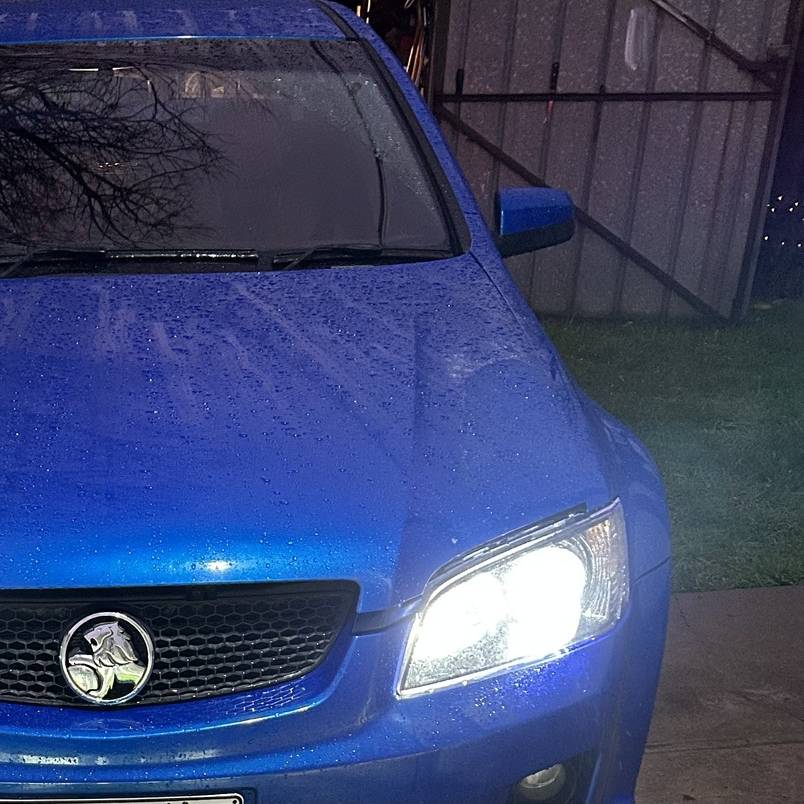 Spectrum LED headlight globes installed in Holden VE by Spectrum Angel Eyes