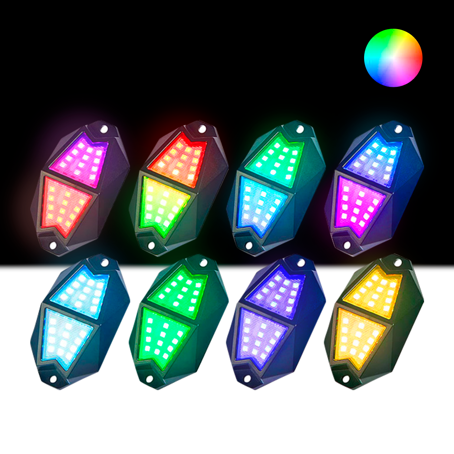Spectrum Pro Rock Lights - 8 Pod Kit