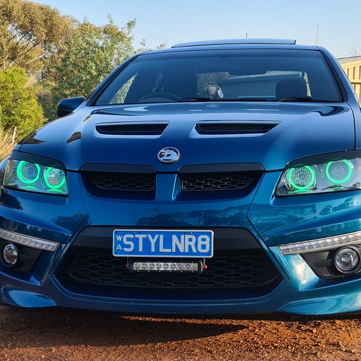 Green Holden VE HSV E1 E2 E3 Spectrum Angel Eye Headlights