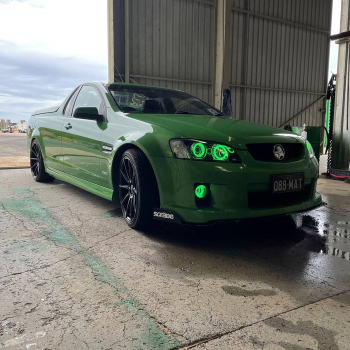 Holden VE Series 1 Headlights Green Halos