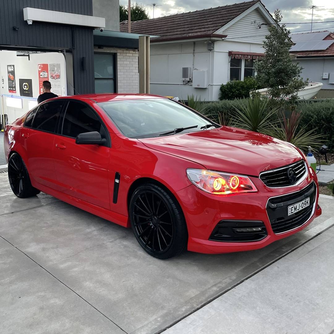 Holden VF Headlights Red Halo