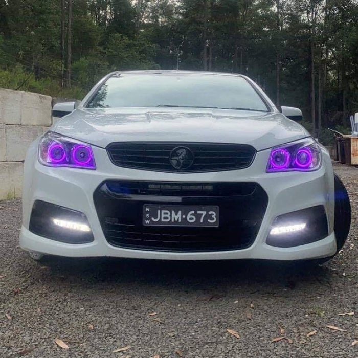 Holden VF Headlights Purple