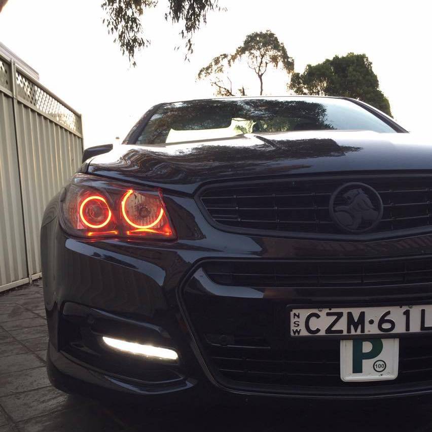 Holden VF Headlight Red Angel Eye