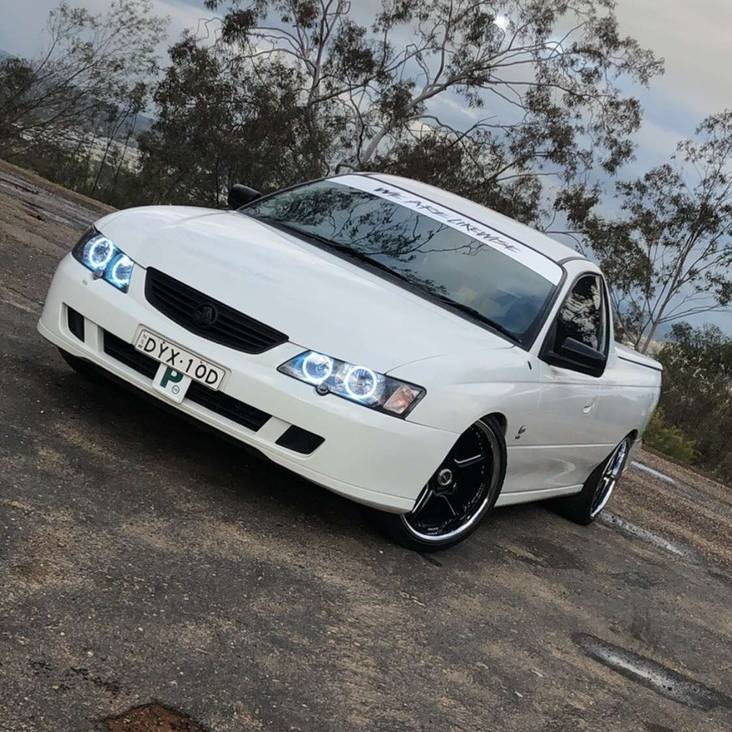 Holden VY SS Headlights White Angel Eyes