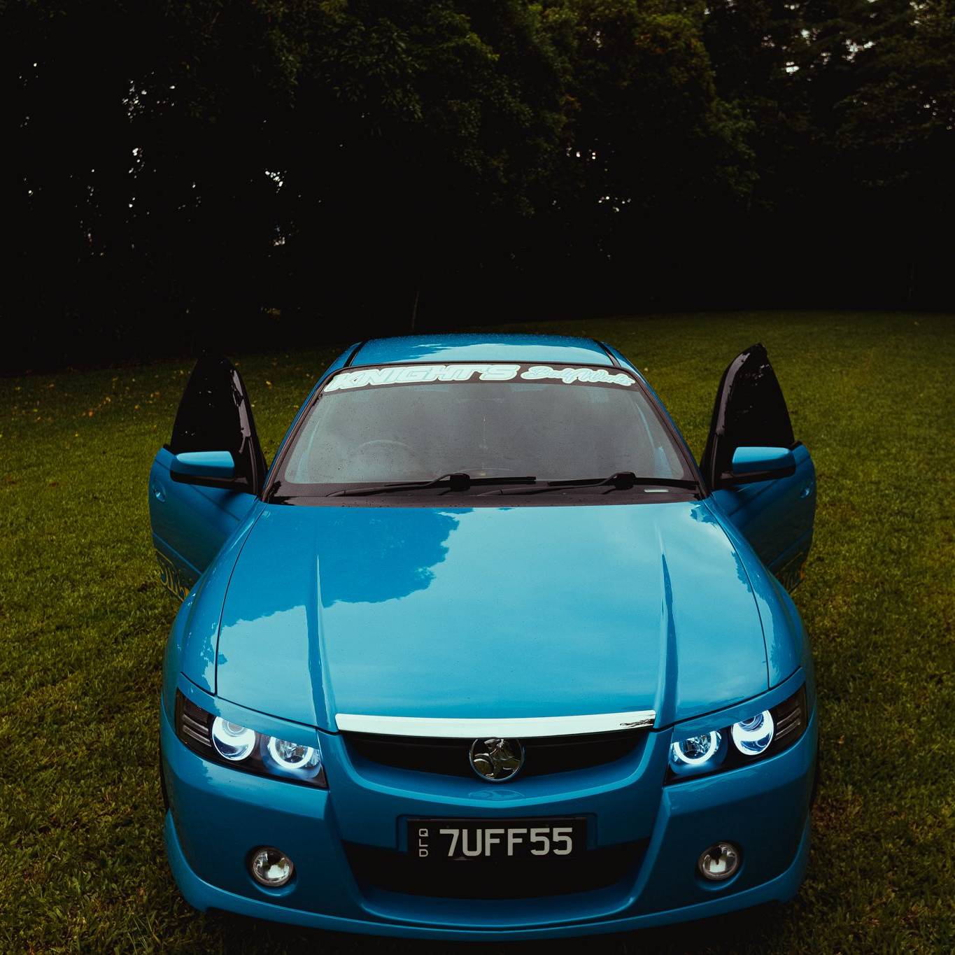 Holden VZ Headlights White Angel Eyes