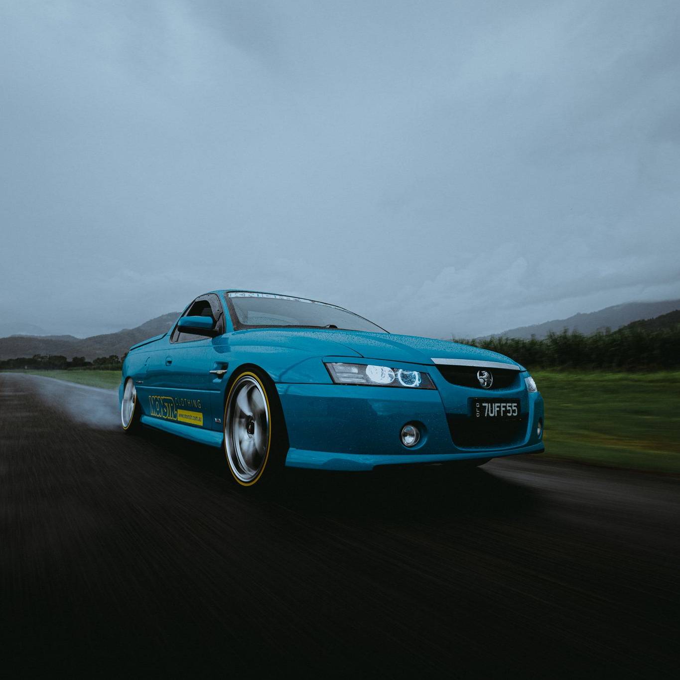 Holden VZ Headlights Cyan Angel Eyes