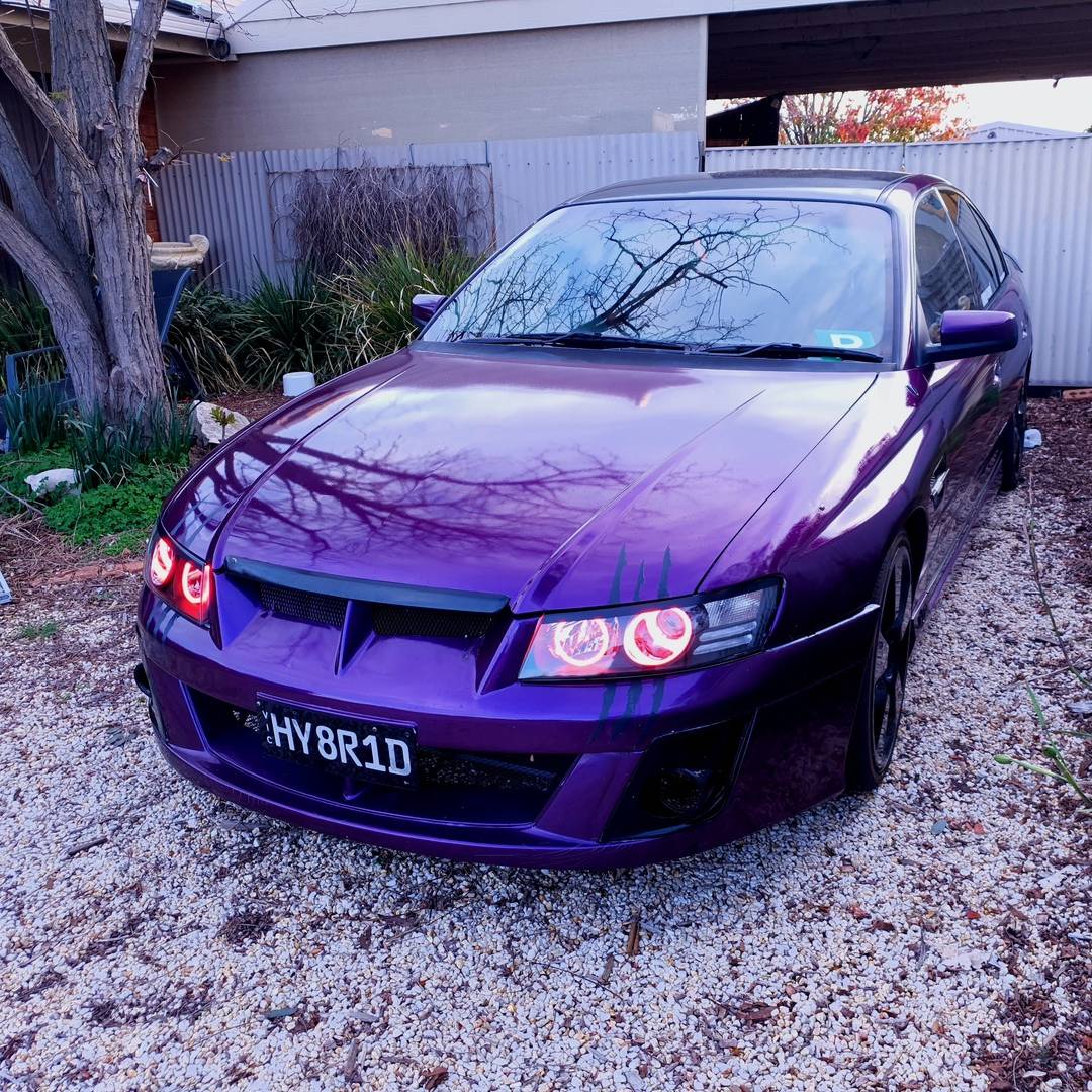 Holden VZ Headlights Red Angel Eyes