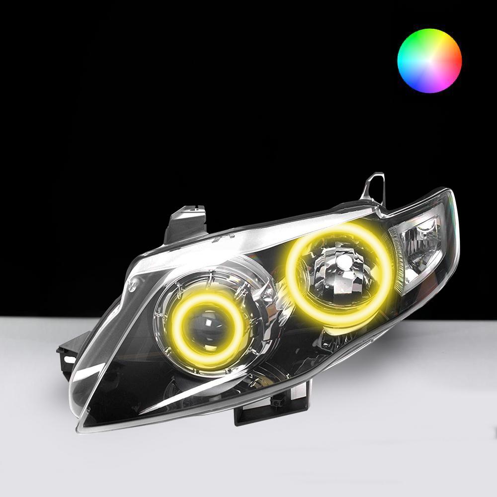 Ford FG MK2 G6 XT FPV Headlights with red LED angel eye halo lights by Spectrum