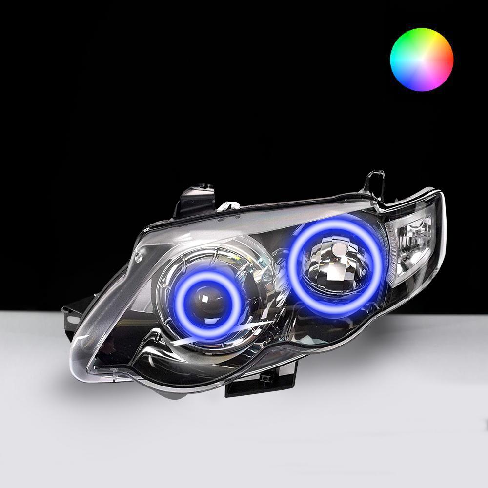 Ford FG XR6 XR8 MK2 Headlights LED angel eye lights by Spectrum Angel Eyes