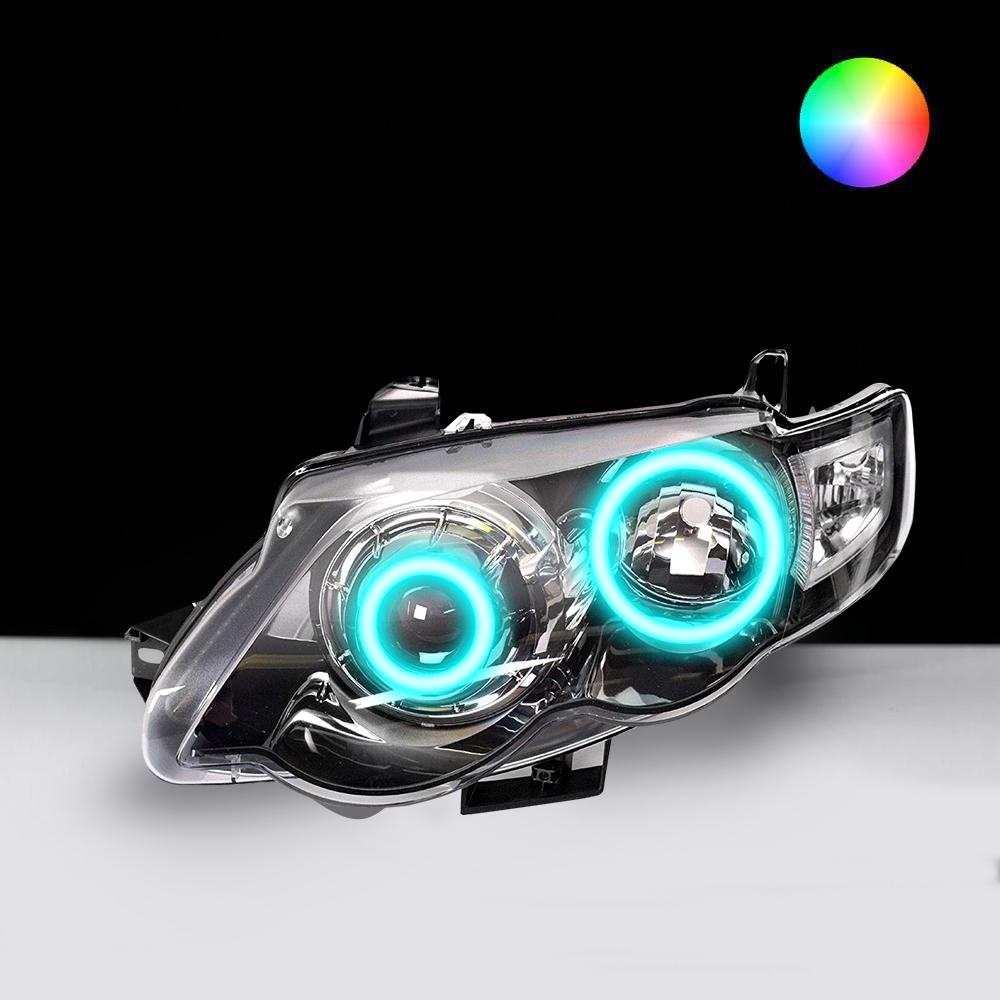 Ford FG XR6 XR8 MK2 Headlights LED angel eye lights by Spectrum Angel Eyes