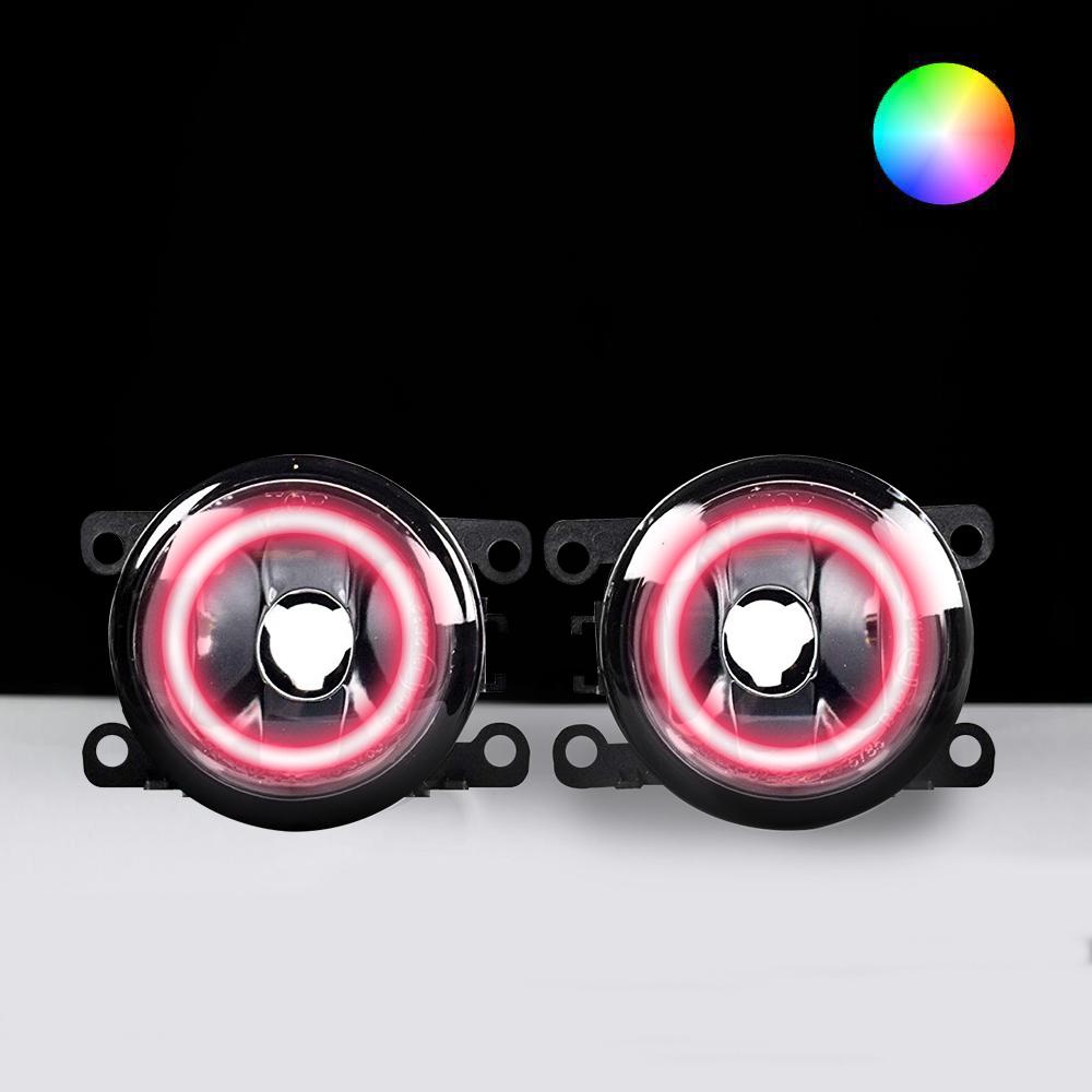 Holden VE Series 1 Fog Lights with pink LED angel eye halo lights by Spectrum