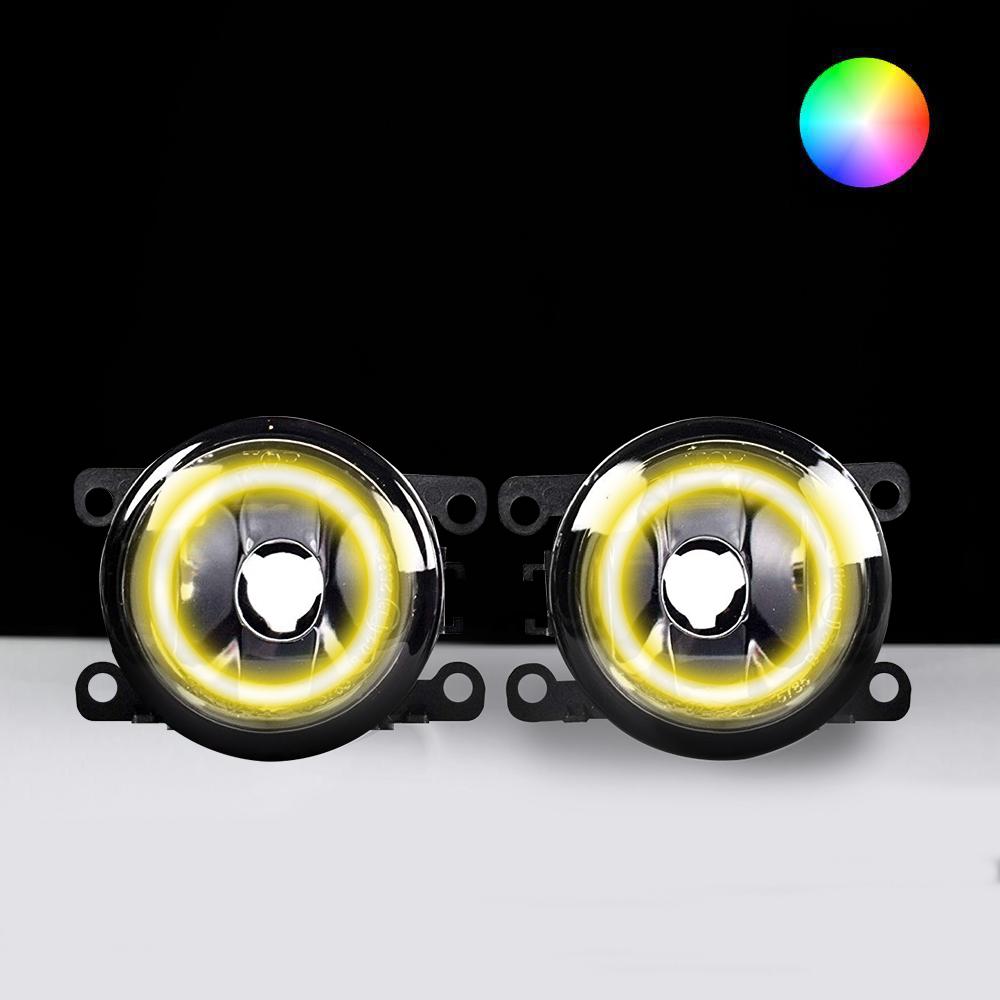 Holden VE Series 1 Fog Lights with yellow LED angel eye halo lights by Spectrum
