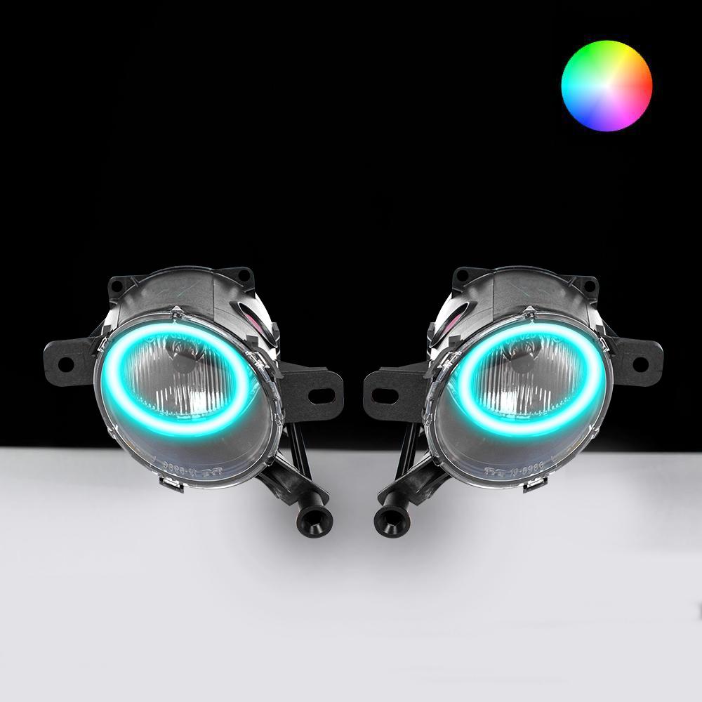 Holden VF Fog Lights with cyan LED angel eye halo lights by Spectrum