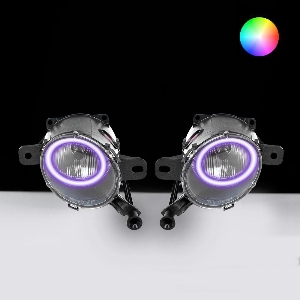 Holden VF Fog Lights with pink LED angel eye halo lights by Spectrum