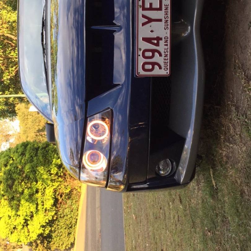 Holden VY Berlina/Calais/HSV Headlights with orange LED angel eye halo lights by Spectrum