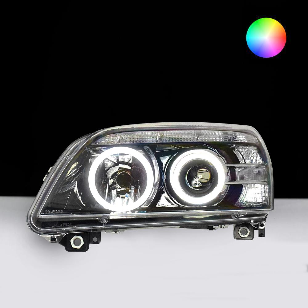 Holden WM/Statesman/Caprice/Grange Headlights with white LED angel eye halo lights by Spectrum