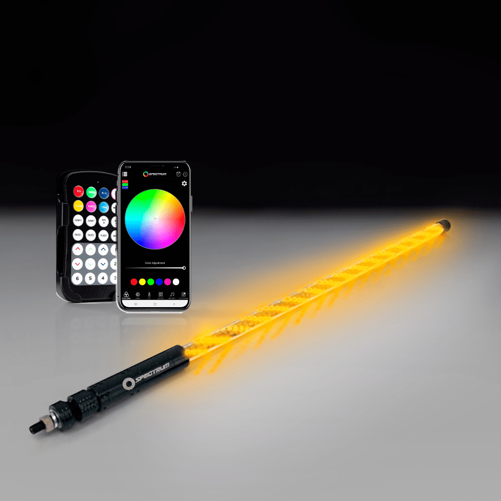 Spectrum Spiral LED Whips